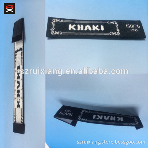High quality woven label size label for clothing